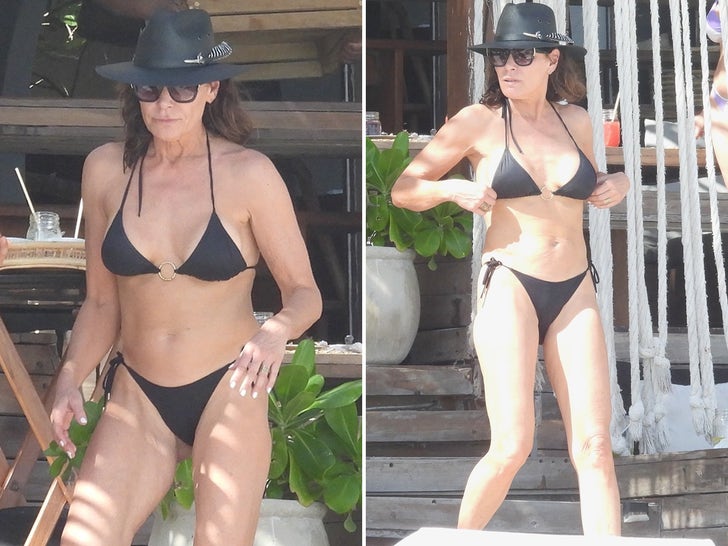 Luann De Lesseps Rocks Little Black Bikini In Tulum